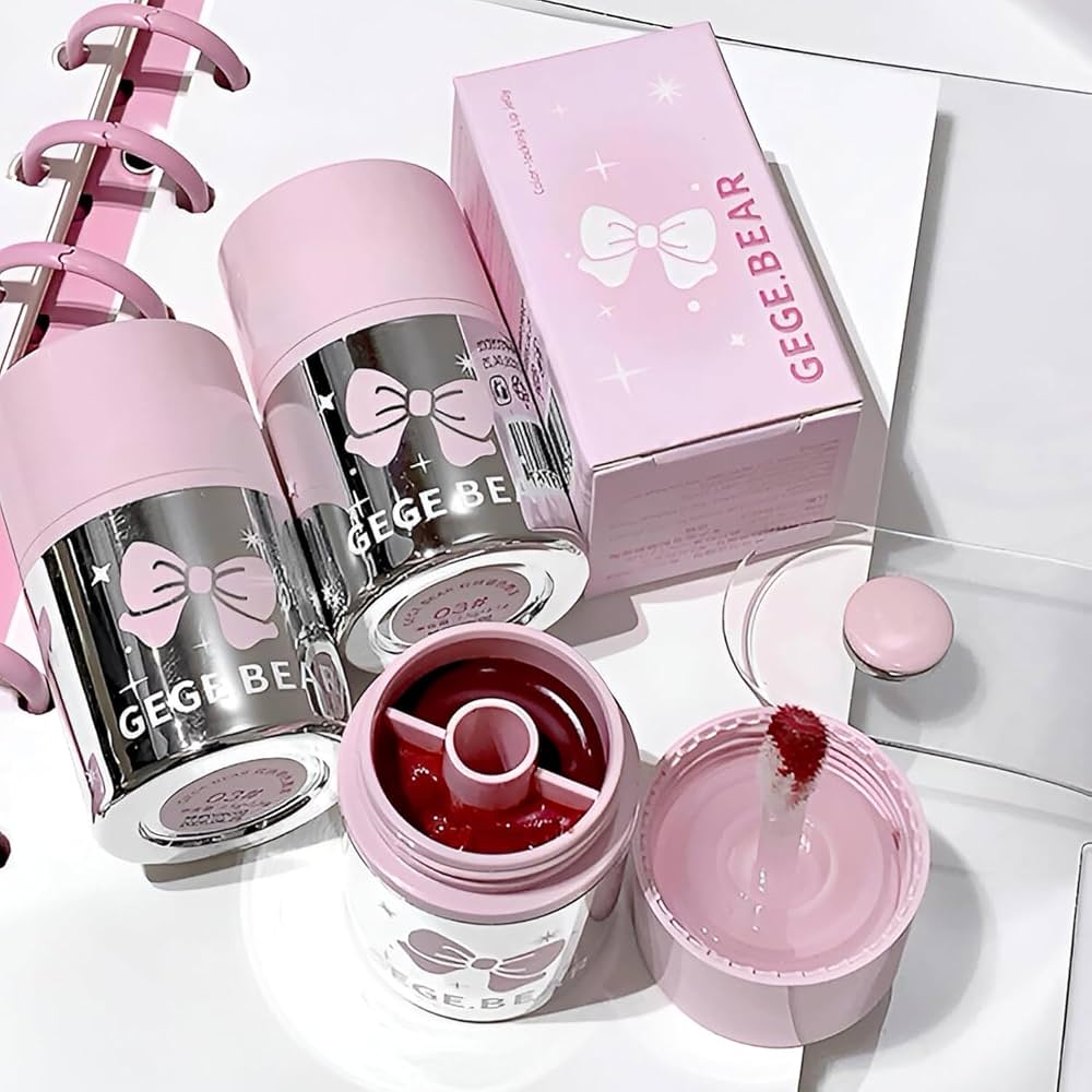 رژلب دوطرفه خیس پاپیونی gegebear